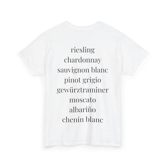 Unisex Heavy Cotton T-Shirt "White Wine Varieties"